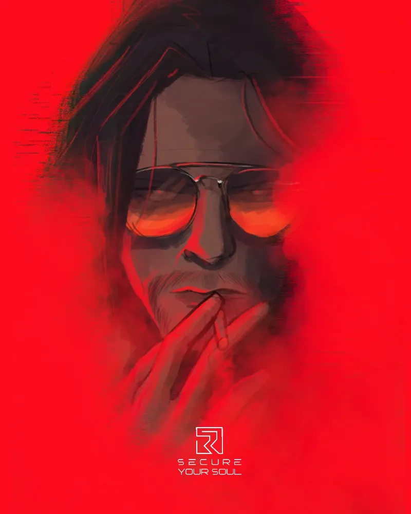 dessin portrait johnny silverhand