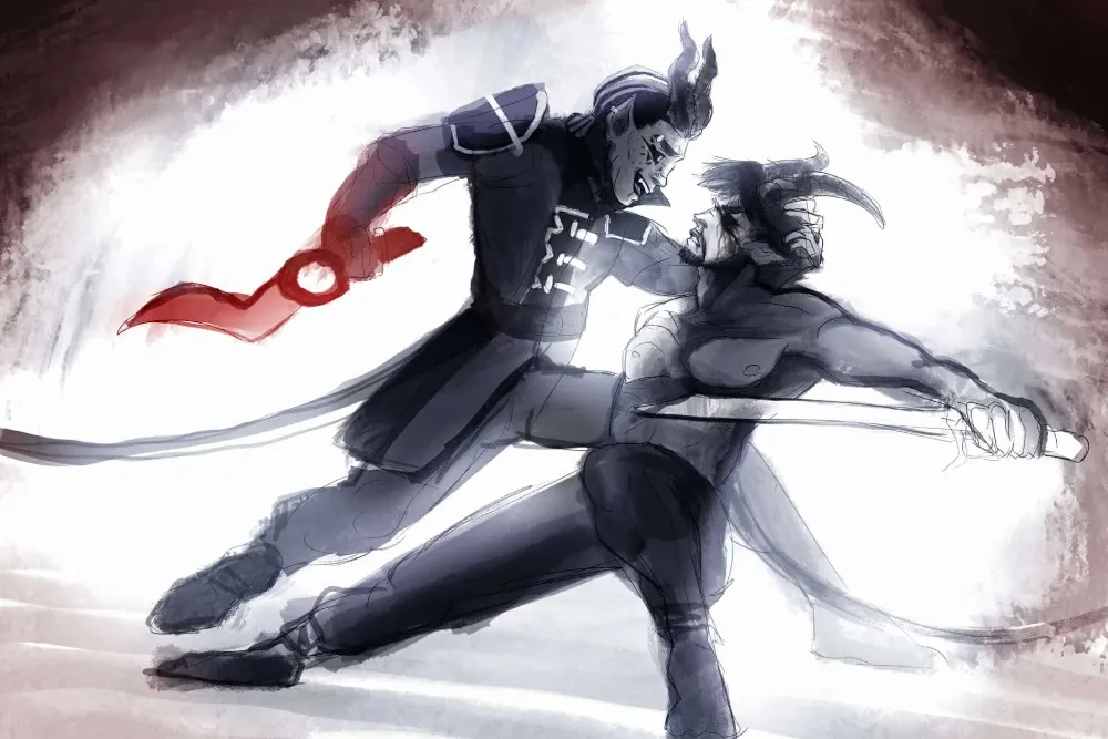dessin personnages combat